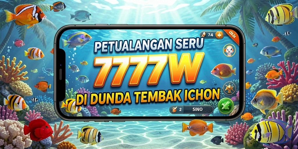 Tampilan gameplay <strong>7777W</strong> yang seru dan dinamis saat berburu ikan.