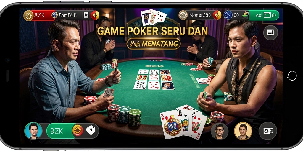 Screenshot gameplay seru dari aplikasi poker 8ZK.