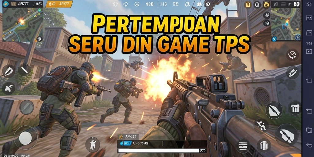 Screenshot gameplay AFK77 menampilkan pertempuran dinamis dan intens.