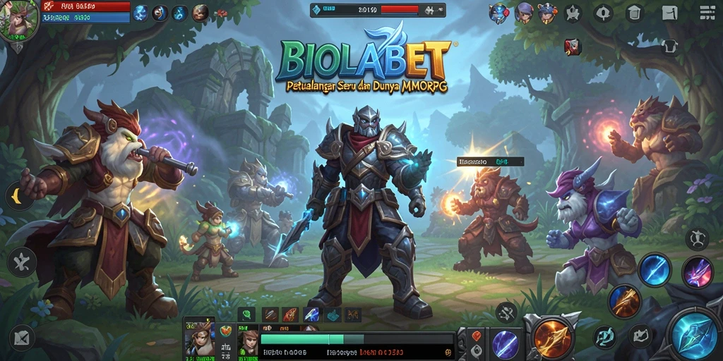 Tangkapan layar menampilkan aksi seru dalam permainan MMORPG BIOLABET.