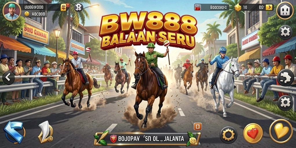 Tampilan gameplay balapan seru dalam BW888 dengan grafik realistis.
