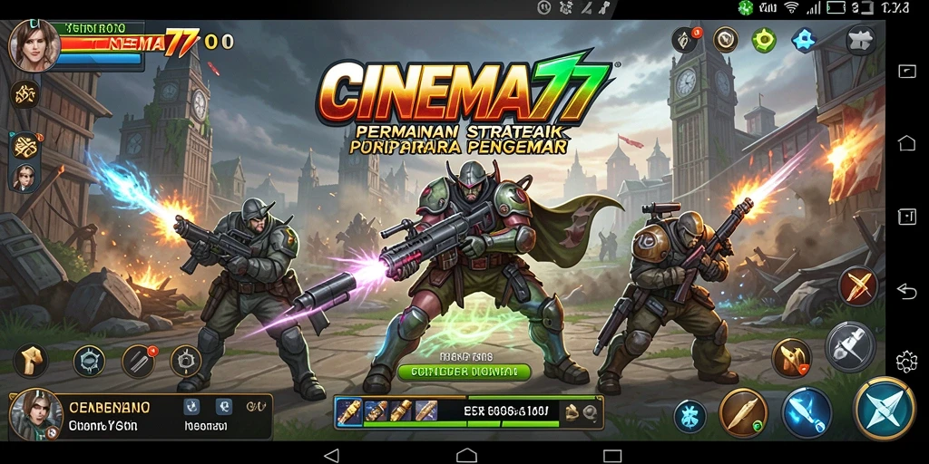Tampilan gameplay CINEMA77 yang menegangkan dan strategis.