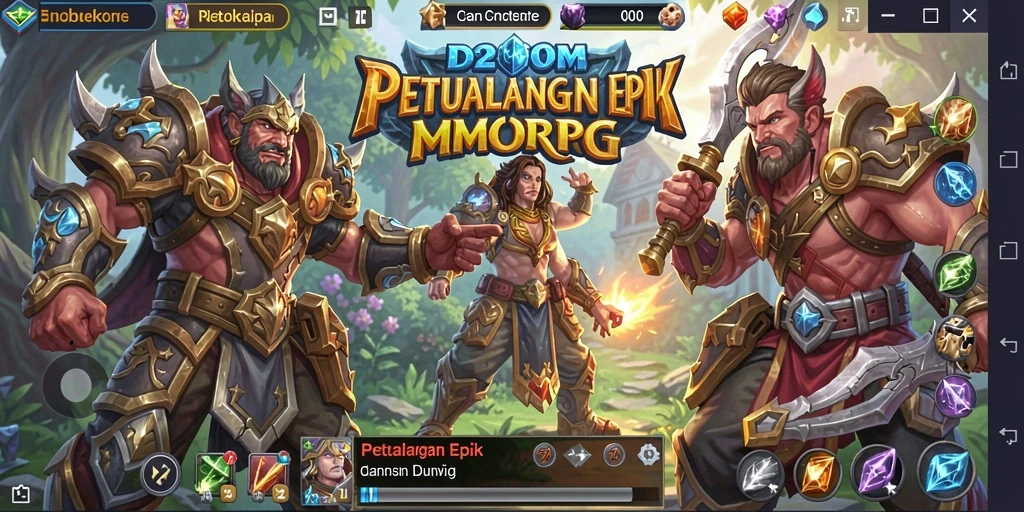 Tampilan luar biasa dari gameplay D200M dalam dunia MMORPG.