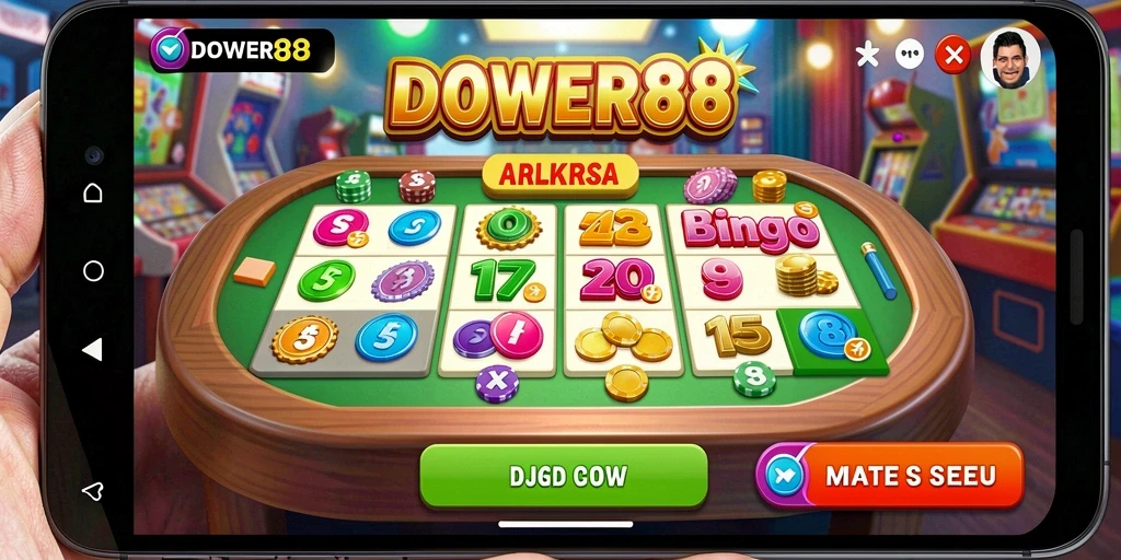Tampilan gameplay DOWER88 yang menarik saat bermain Bingo.
