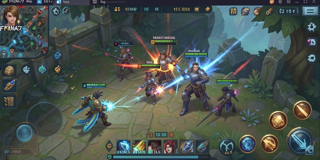 Tampilan gameplay seru dari FIONA77 dengan aksi strategis.
