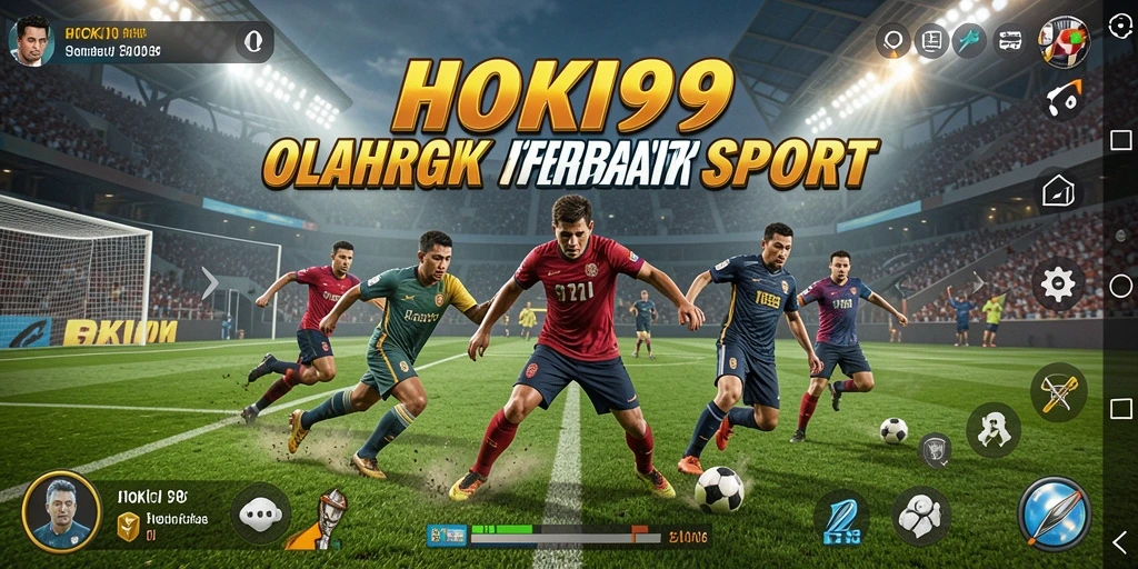 Tampilan gameplay seru HOKI99 yang menggambarkan pertempuran olahraga.