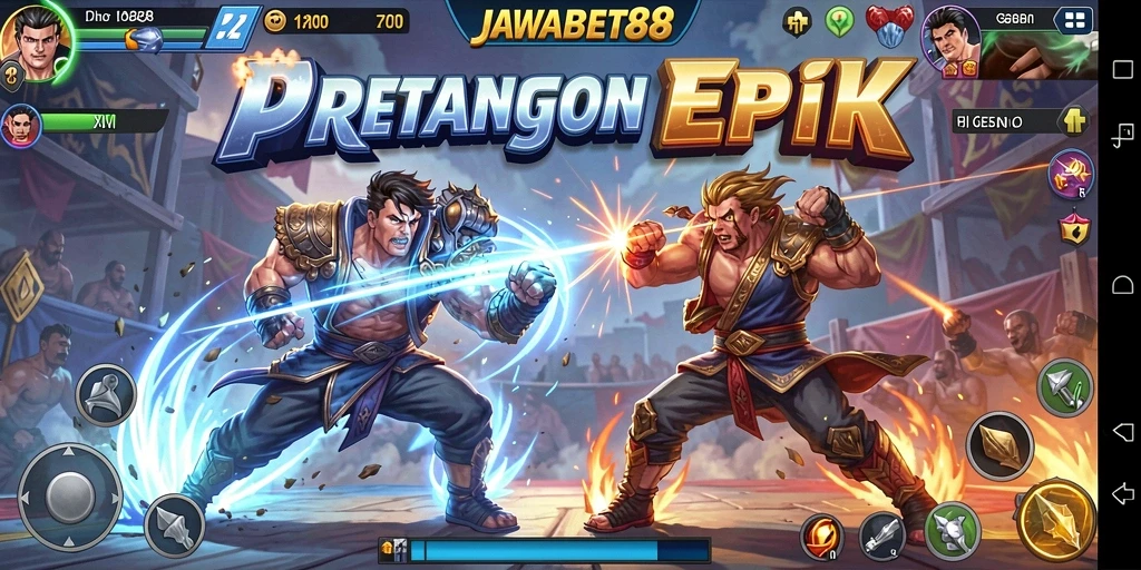 Screenshot JAWABET88 menunjukkan aksi pertarungan yang mendebarkan.