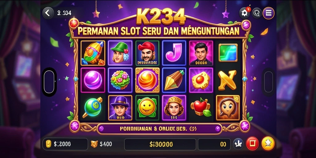 Tampilan gameplay Slot yang mendebarkan di K234 dengan fitur bonus menarik.
