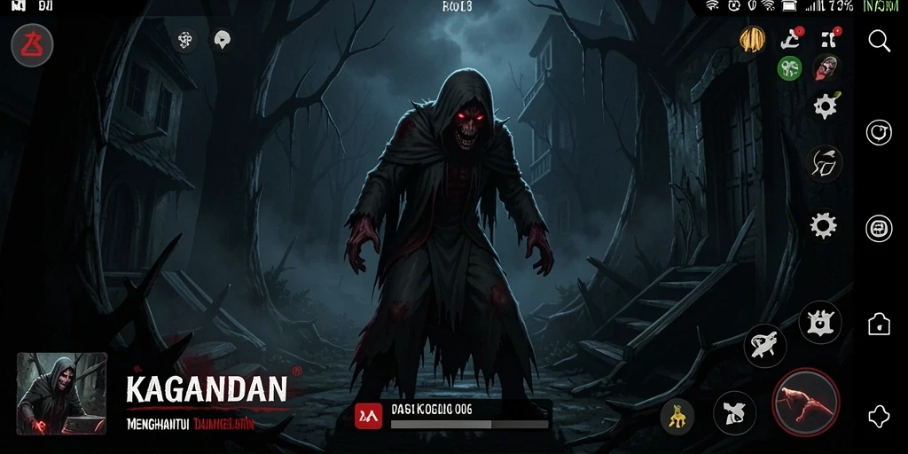 Tampilan gameplay KAGANDAN yang menghantui dan mencekam.