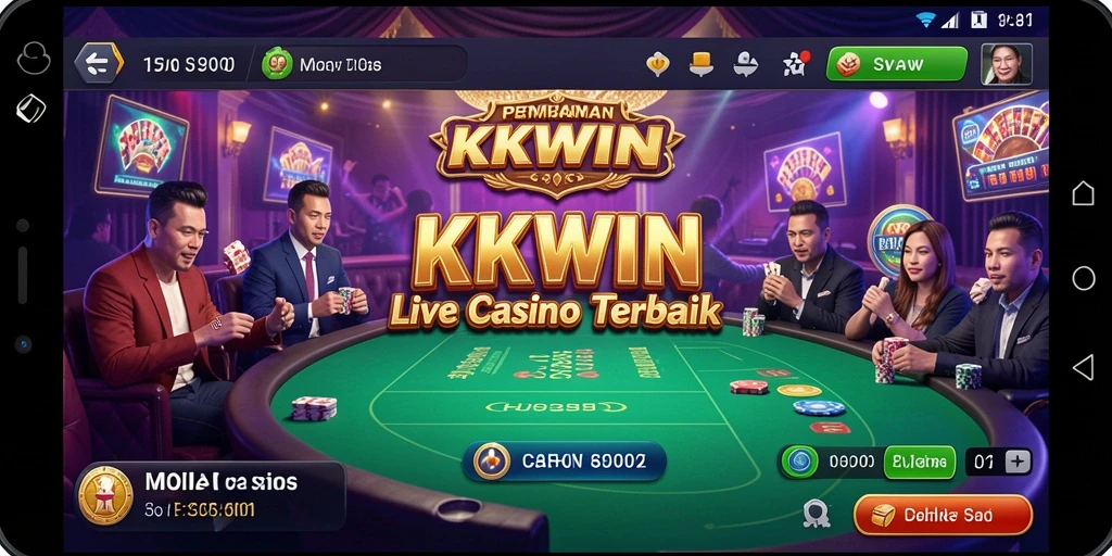 Gameplay Live Casino di KKWIN dengan dealer profesional.
