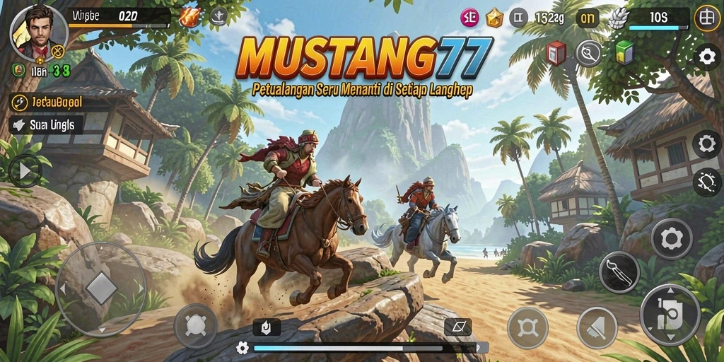 Tampilan gameplay <strong>MUSTANG77</strong> yang menakjubkan saat menjelajahi dunia petualangan.