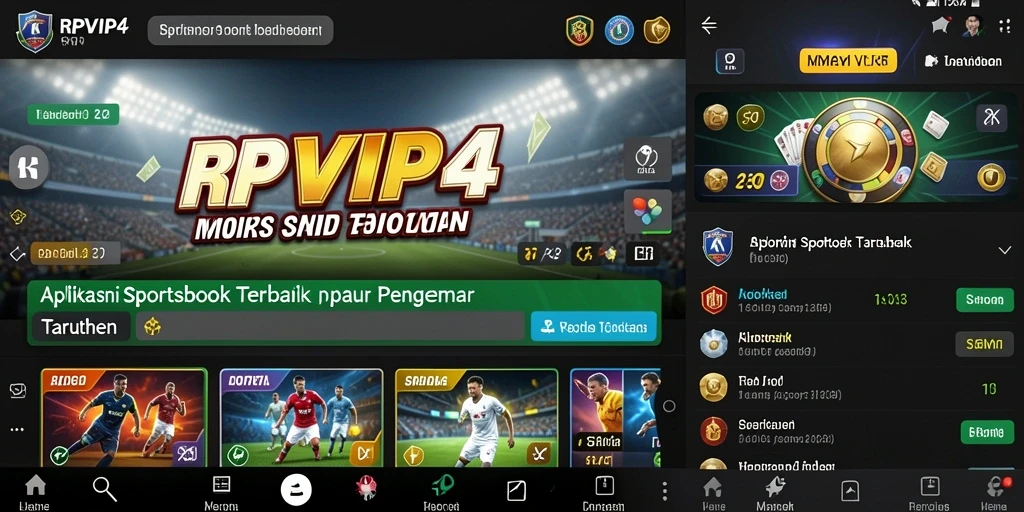 Tampilan antarmuka aplikasi RPVIP4 saat bermain taruhan sportsbook.