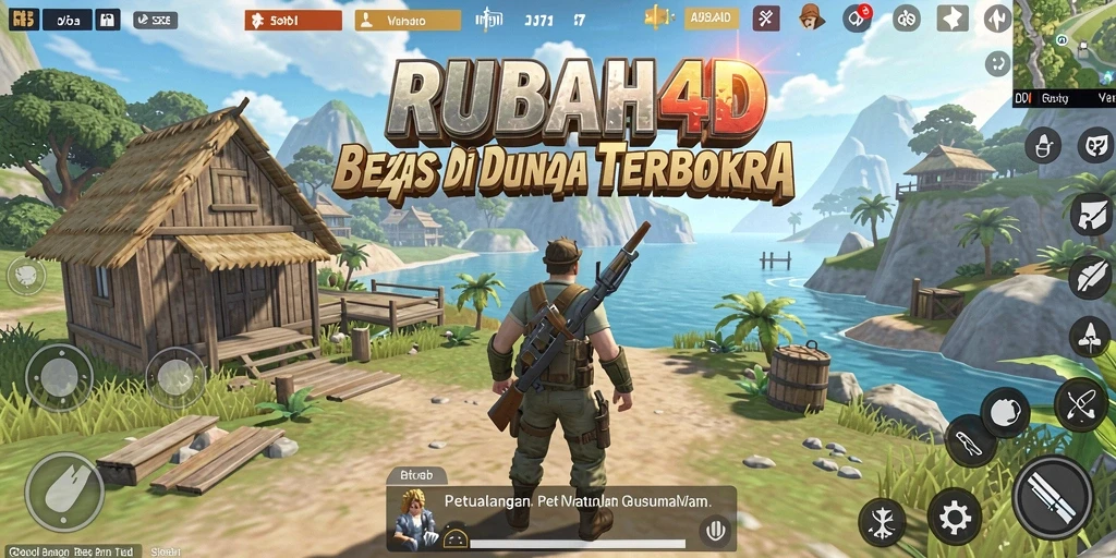 Gameplay RUBAH4D menampilkan petualangan di dunia terbuka yang luas.