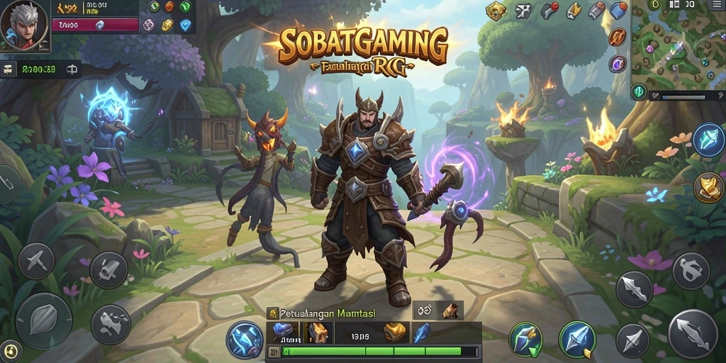 Screenshot gameplay SOBATGAMING dengan karakter dan lingkungan RPG yang menakjubkan.